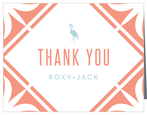 Our MaeMae's Roxy Wedding Thank You Cards are a perfectly fun way to thank your loved ones and supporters.