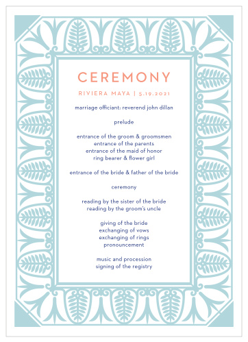 Our MaeMae's Roxy Wedding Programs are a perfectly fun way to make your wedding a memorable experience.
