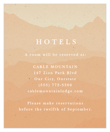 Help your guests find the perfect place to stay with our Majestic Mountains Accommodation Cards.