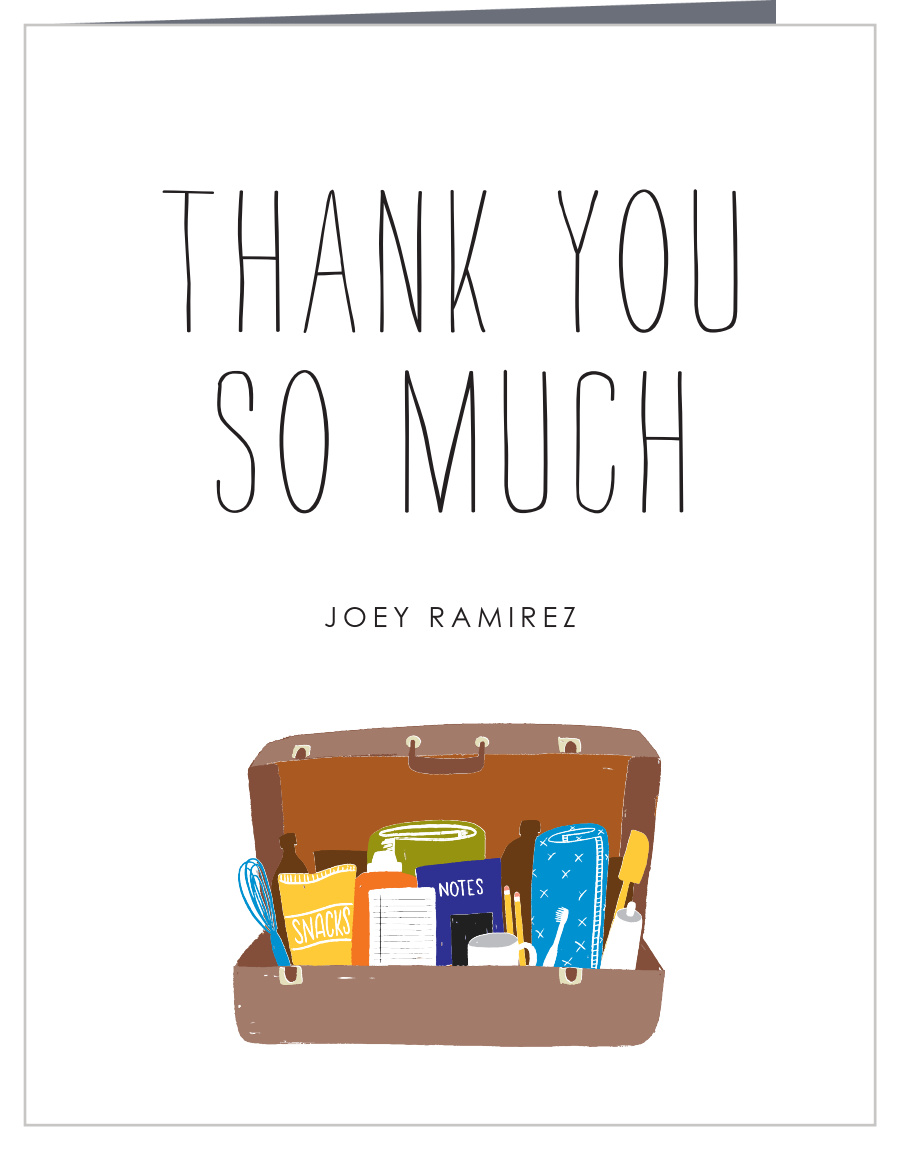 College Trunk Graduation Thank You Cards