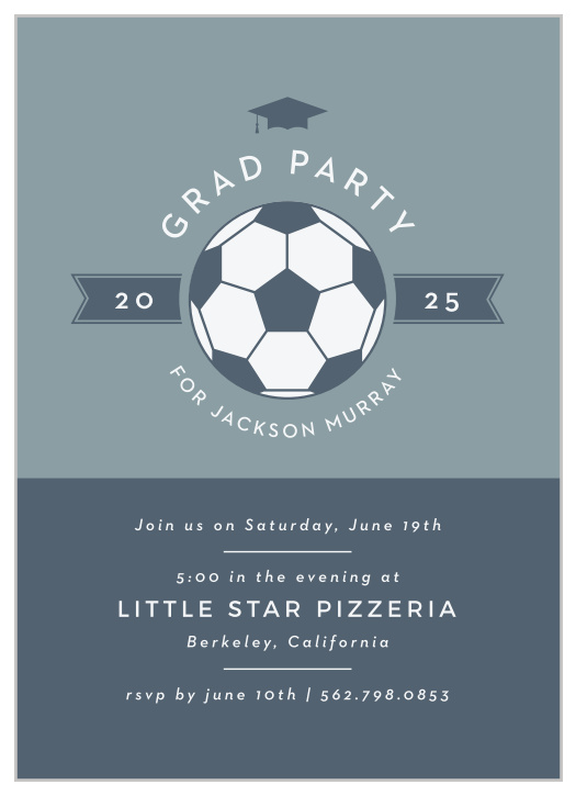 Soccer Ball Graduation Invitations are perfect for gathering your loved ones together to support you on your big day.