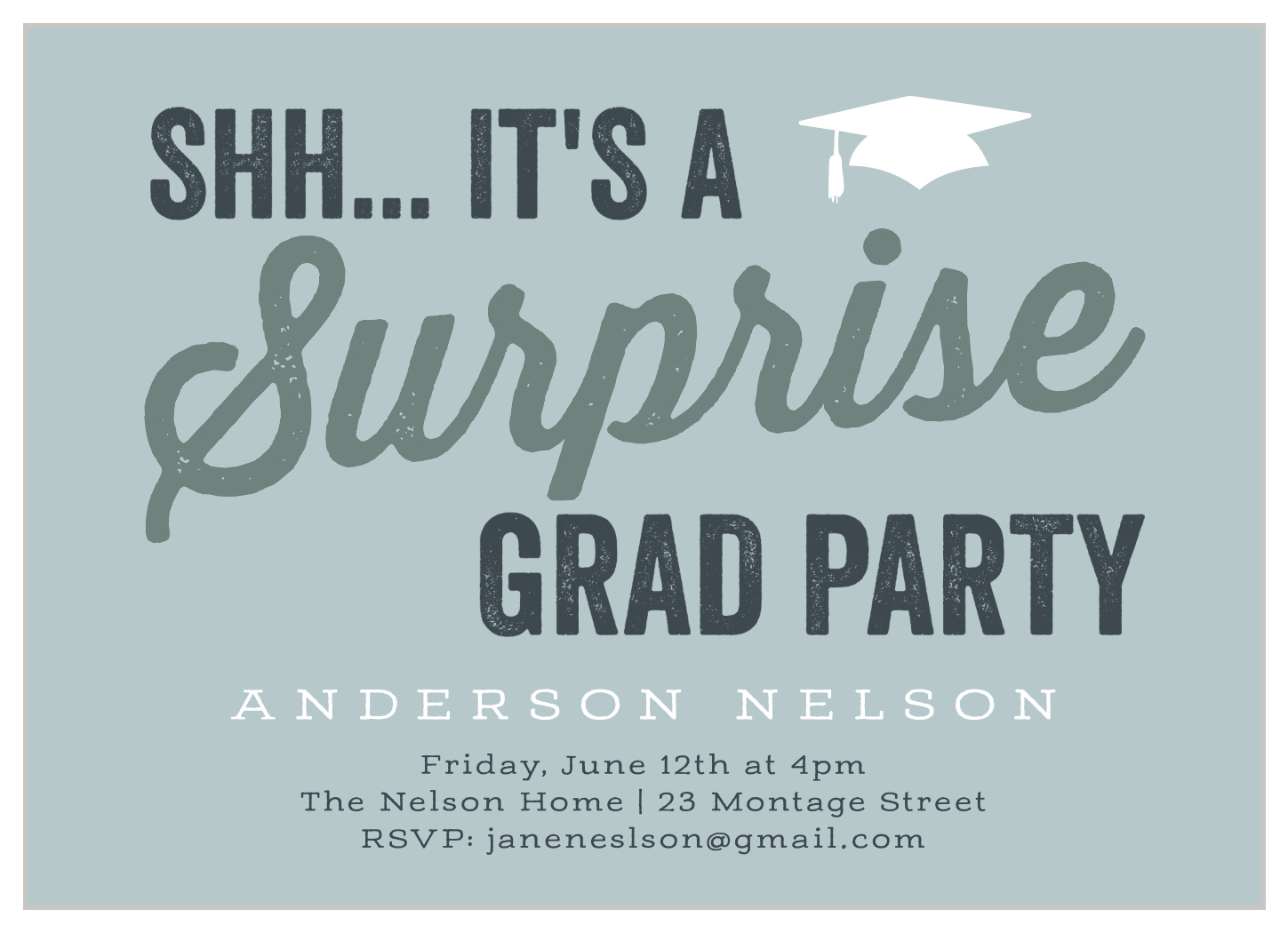 Surprise Graduation Graduation Invitations by Basic Invite