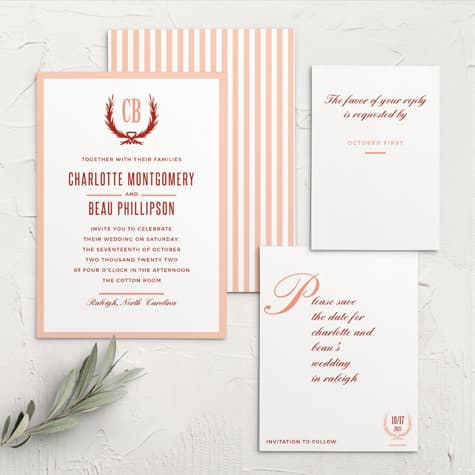 MaeMae's Beau Wedding Invitations