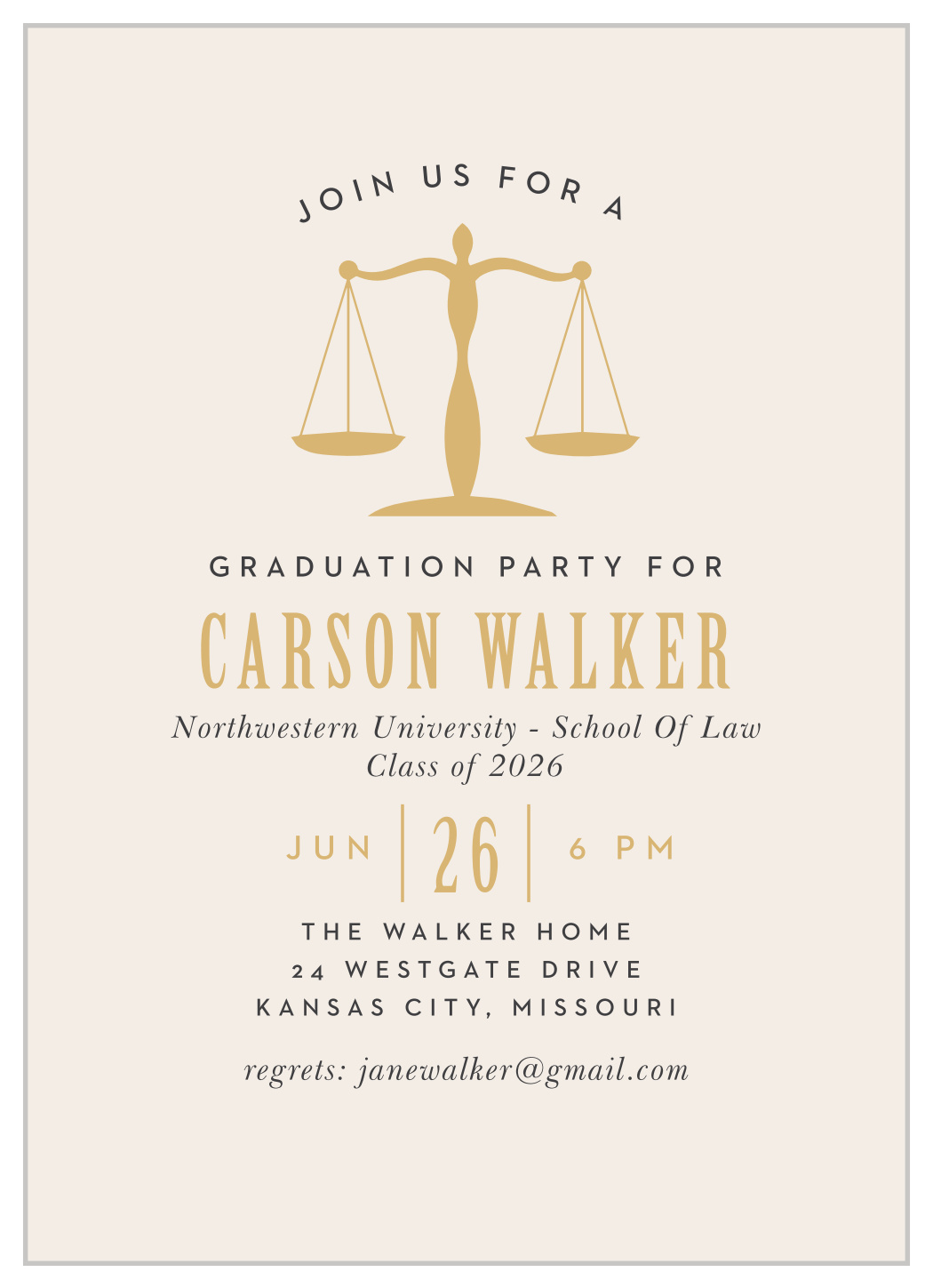 Law School Graduation Invitations
