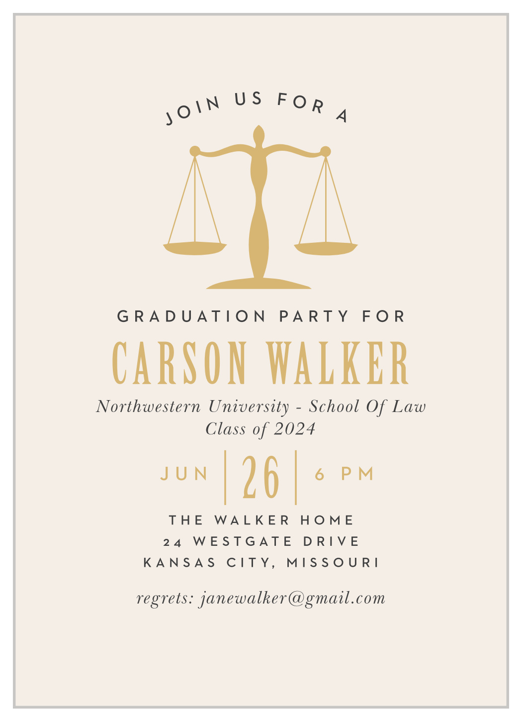 Law School Graduation Invitations