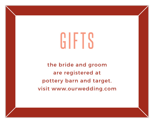 Guarantee that you start this next stage of life off on the right foot with our endlessly elegant MaeMae's Beau Registry Cards.