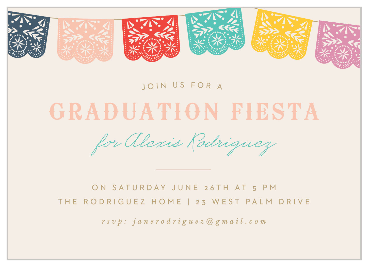 Papel Fiesta Graduation Invitations