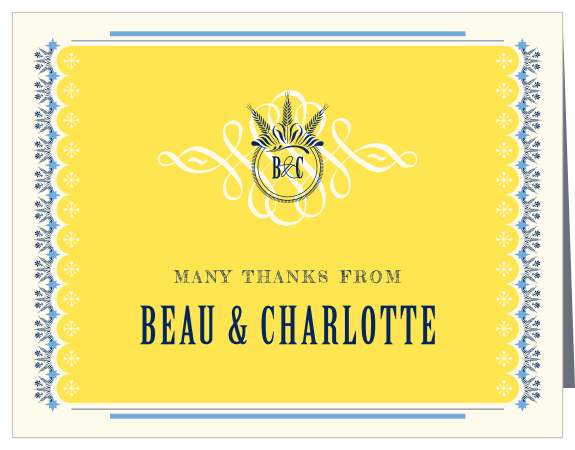 Our MaeMae's Montgomery Wedding Thank You Cards are a perfectly charming way to thank your loved ones and supporters.