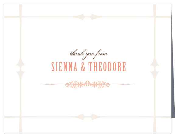 Express your own heartfelt appreciation with the endless elegance of our MaeMae's Theo Wedding Thank You Cards.