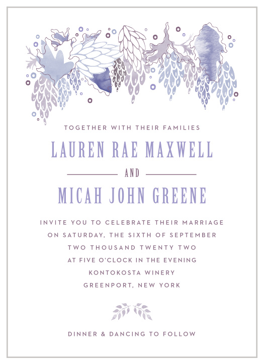 Our MaeMae's Mundy Wedding Invitations are a perfectly delightful way to announce the special day.