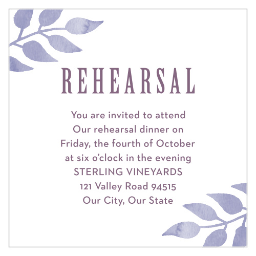 Our MaeMae's Mundy Rehearsal Cards are a perfect way to let your most important guests know about your rehearsal.