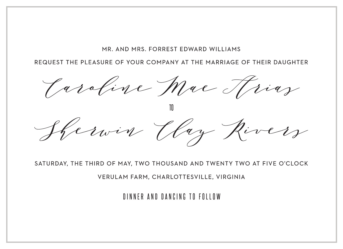 MaeMae's Maeve Wedding Invitations