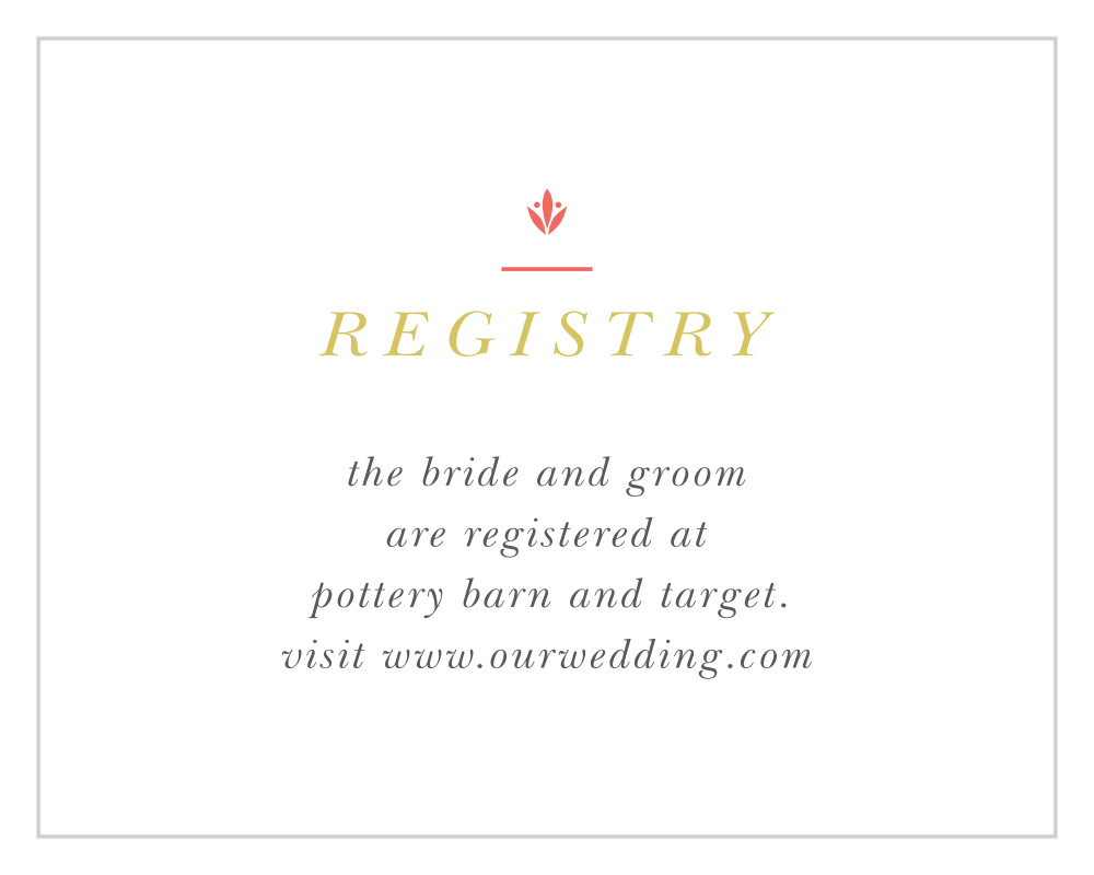 Maemae's Marlowe Registry Cards By Basic Invite