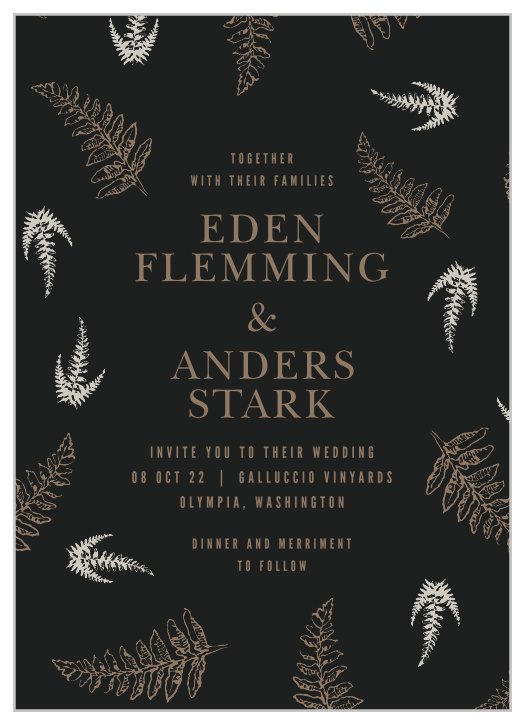 Utilize the botanical beauty of our MaeMae's Eden Wedding Invitations to gather together your dearest friends and family.