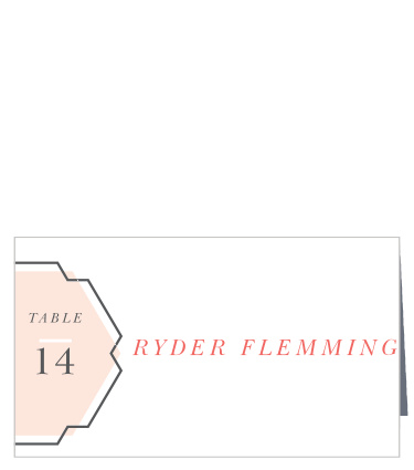 Our MaeMae's Marlowe Place Cards help your guests find their way to their seats among the beauty of your wedding reception.