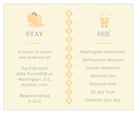 Our MaeMae's Charles Accommodation Cards are a perfect way to treat your traveling guests to a memorable experience.