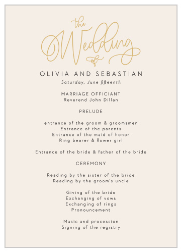 Make a magical impression with our Now & Forever Wedding Programs.