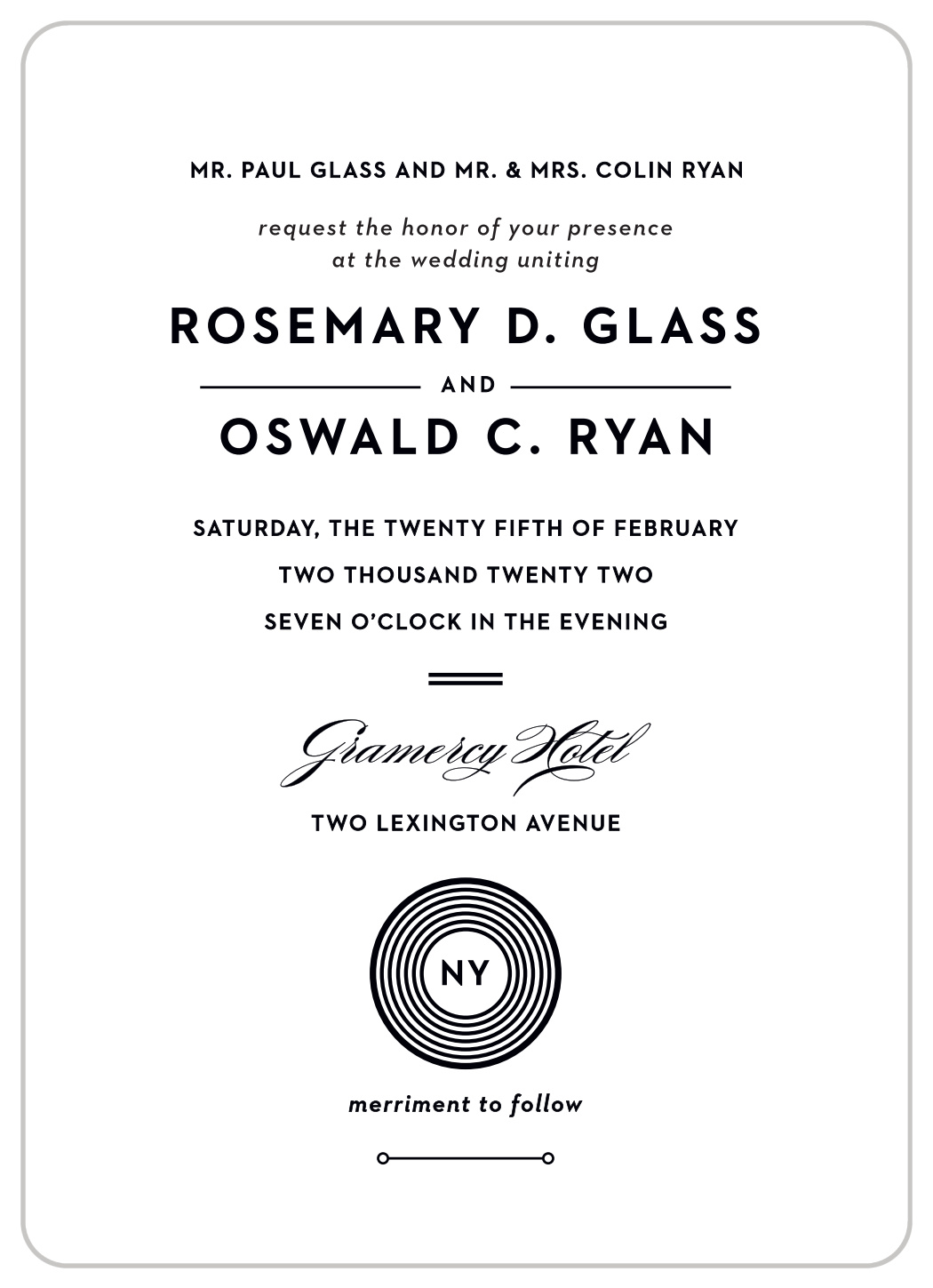 MaeMae's Oswald Wedding Invitations