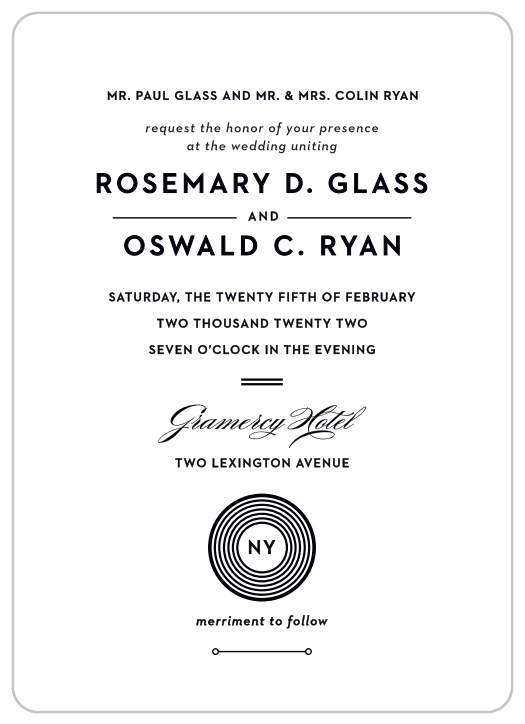 Our MaeMae's Oswald Wedding Invitations are a perfectly fun way to announce the special day.