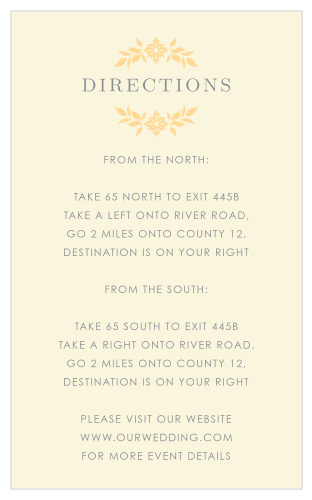 Our MaeMae's Charles Direction Cards are a perfectly charming way to keep your guests from getting lost.
