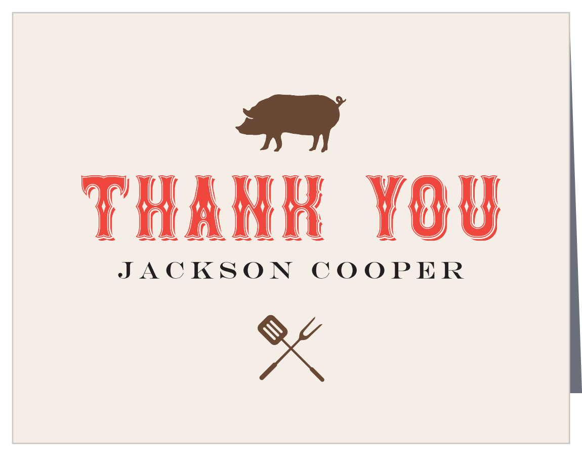 Roasted Pig Graduation Thank You Cards