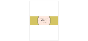 Envelope your invitations in the perfect finishing touch: our modernly styled MaeMae's Marlowe Wedding Belly Bands.