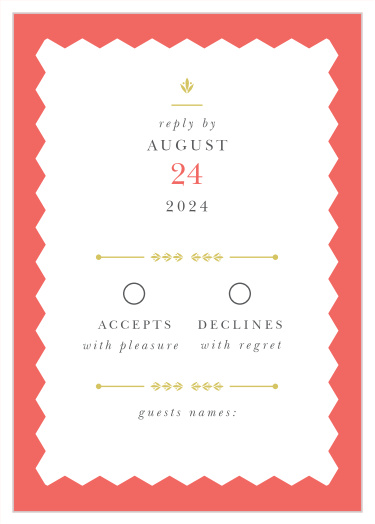 MaeMae's Marlowe Response Cards help you gather every piece of information that you need to make your dream wedding a reality.