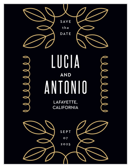 Let your loved ones know you've gotten engaged by sending out MaeMae's Leo Save-the-Date Magnets!