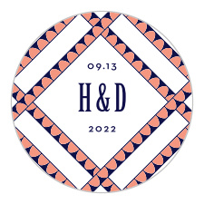 Seal envelopes, decorate stationeries, and make sure loved ones stick to the date of your wedding with our chic MaeMae's Drake Wedding Stickers.