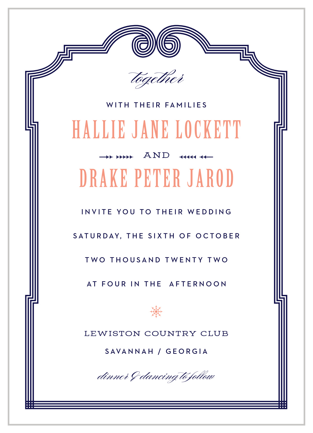 MaeMae's Drake Wedding Invitations