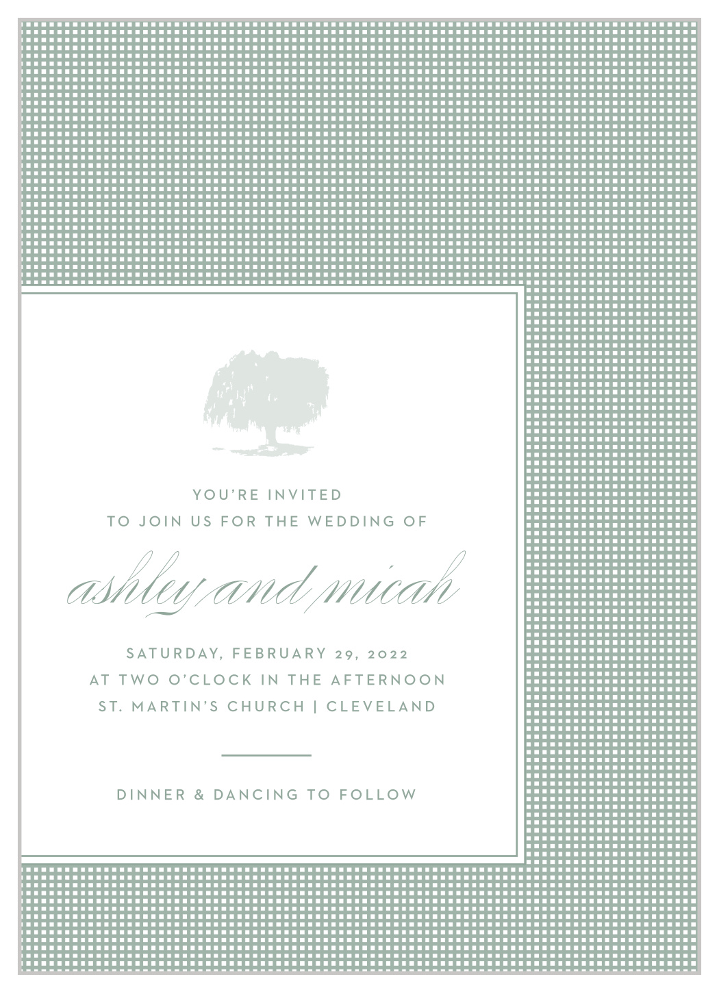 MaeMae's Willow Wedding Invitations