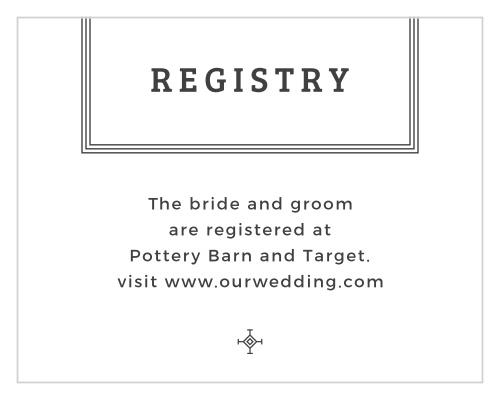 Tell your guests what you're in need of with MaeMae's Bruno Registry Cards!