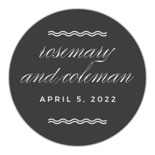 A simple, minimalist design makes MaeMae's Bruno Wedding Stickers perfect for your wedding!