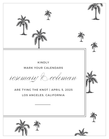 Your guests will be so excited to celebrate with you when they receive MaeMae's Bruno Save-the-Date Cards!