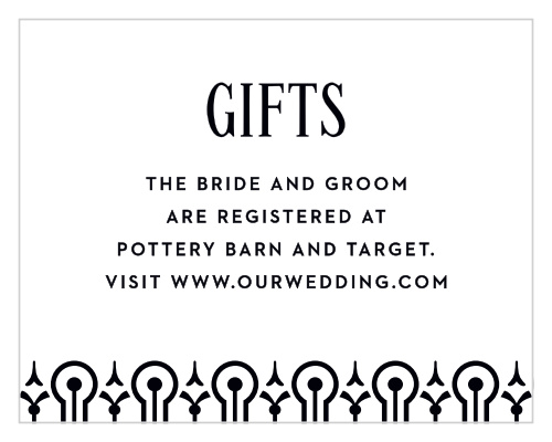 Inform your family and friends where you are registered and what you would like for a wedding present with our MaeMae's Ollie Registry Cards.