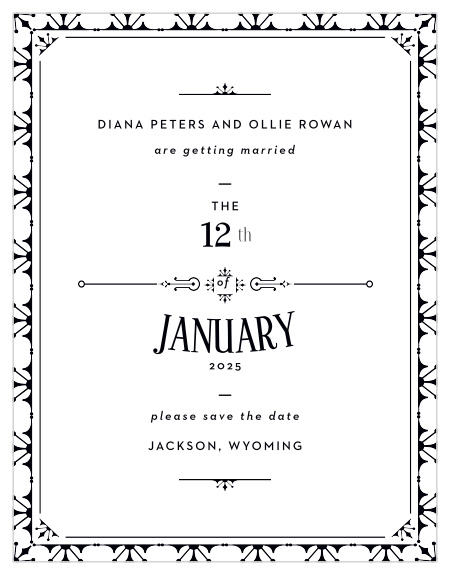 Our MaeMae's Ollie Save-the-Date Cards are perfect for informing your friends and family of your upcoming big day!