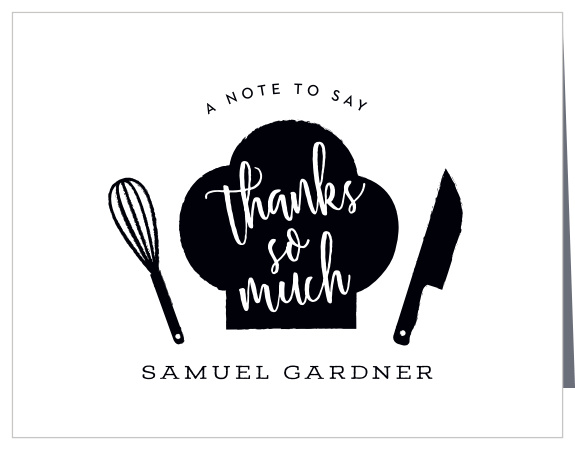 Thank your loved ones for their endless support with our Chef's Hat Graduation Thank You Card! 