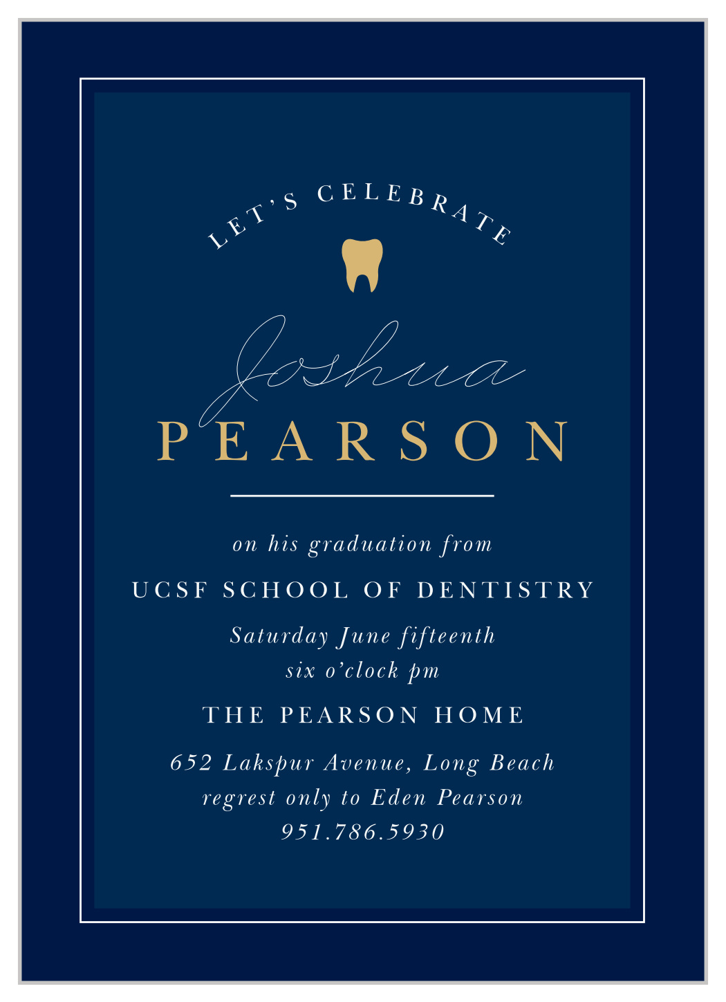 Dental Grad Graduation Invitations