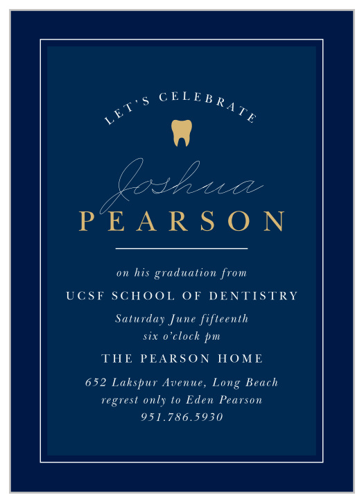 Dental Grad Graduation Party Invitations are an excellent way to request the presence of your family and friends to come and support you on your big day.