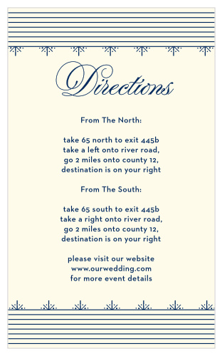 Our MaeMae's Jack Direction Cards are a perfectly charming way to keep your guests from getting lost. 