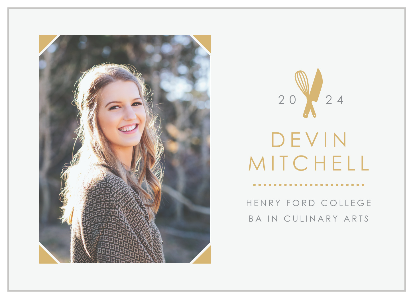 Culinary Cook Graduation Announcements
