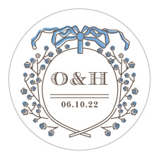 Our MaeMae's Hugo Wedding Stickers are a perfectly charming way to add a memorable touch to your wedding invitations.