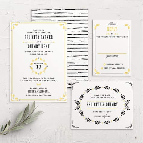 MaeMae's Quimby Wedding Invitations