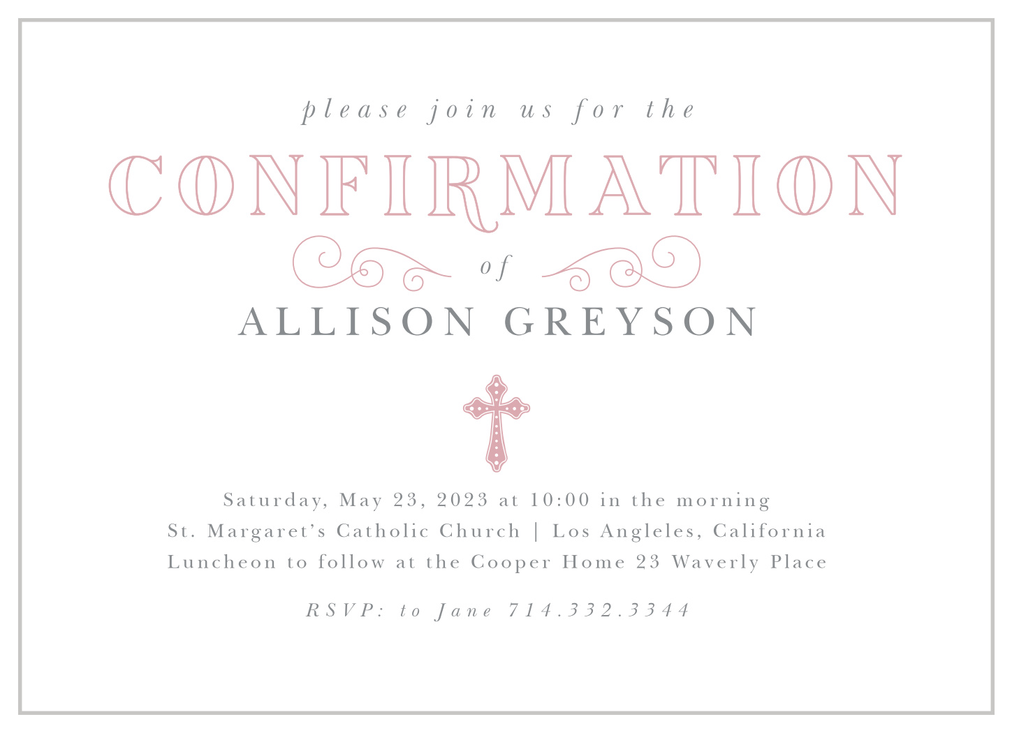 Script Cross Confirmation Invitations