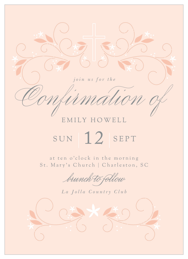 Soft Branches Confirmation Invitations