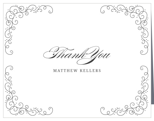 The Charming Swirls Communion & Confirmation Thank You Cards feature a simple, classic design that is perfect for the occasion. 