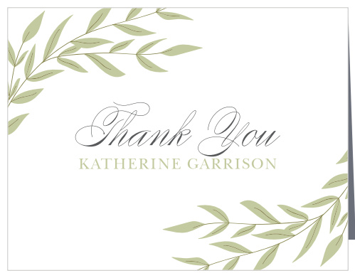 Send your thanks to those you love with our simply elegant Laurel Calligraphy Communion & Confirmation Thank You Cards. 