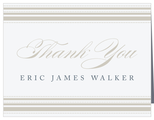 Offer your message of heartfelt appreciation within our beautiful Striped & Dotted Communion & Confirmation Thank You Cards.