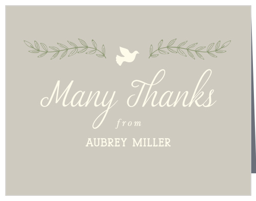 Share your glowing message of appreciation with your friends and family inside of our Precious Dove Communion & Confirmation Thank You Cards. Offering an incredibly tranquil collection of colors and illustrations, these cards also feature plenty of space inside for personalizing them to each guest.