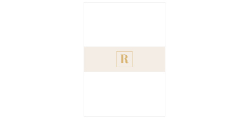 Keep your invitations in order with our Trimmed In Gold Wedding Belly Bands.